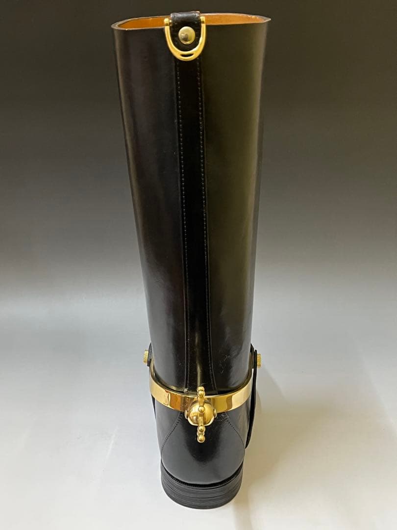 E732 レア KNIGHT 大型 高さ49cm ナポレオンブーツ 革靴 拍車付