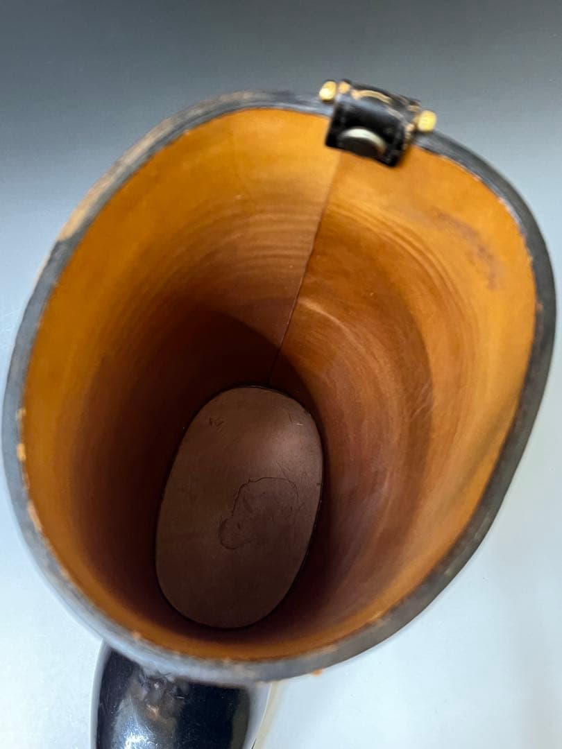 E732 レア KNIGHT 大型 高さ49cm ナポレオンブーツ 革靴 拍車付