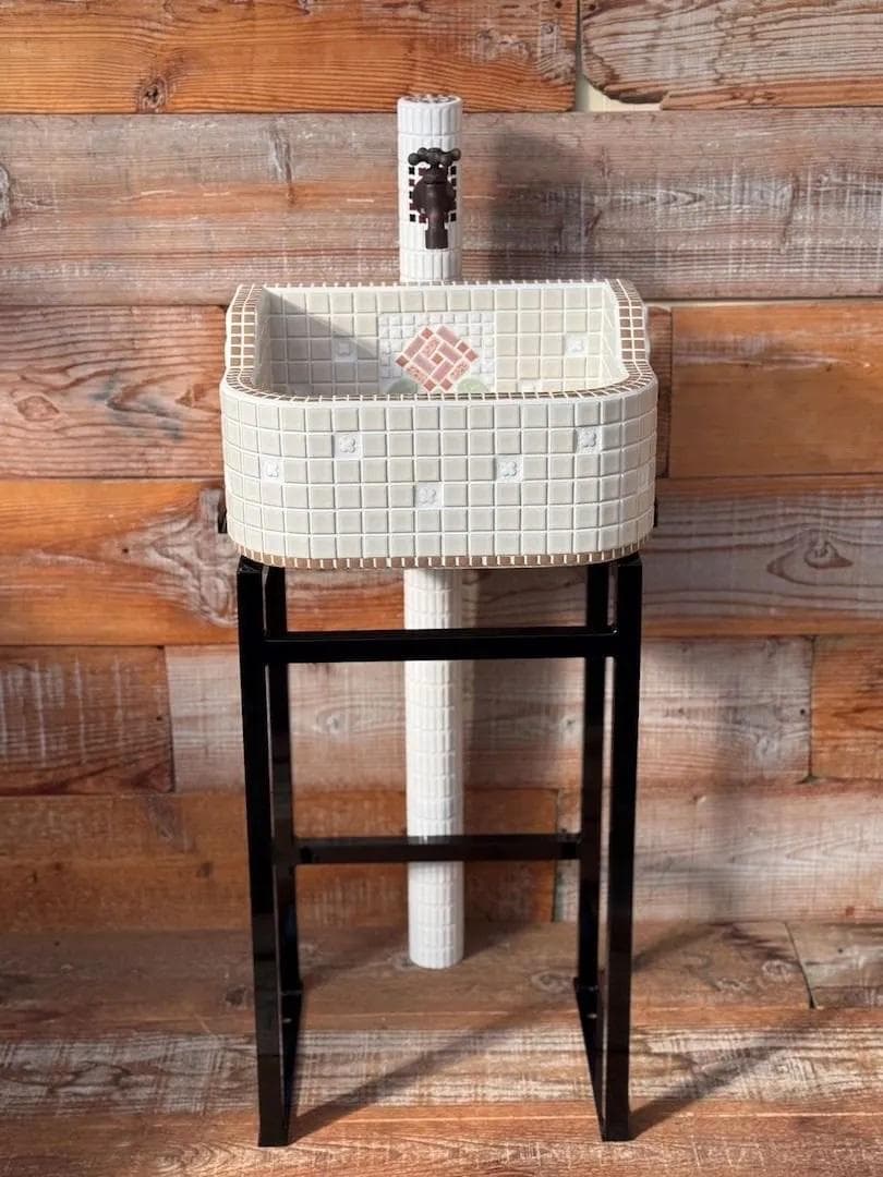 作善堂タイルシンク流し台　美濃焼タイルシンク　タイル流し　ＸＳサイズ　5010