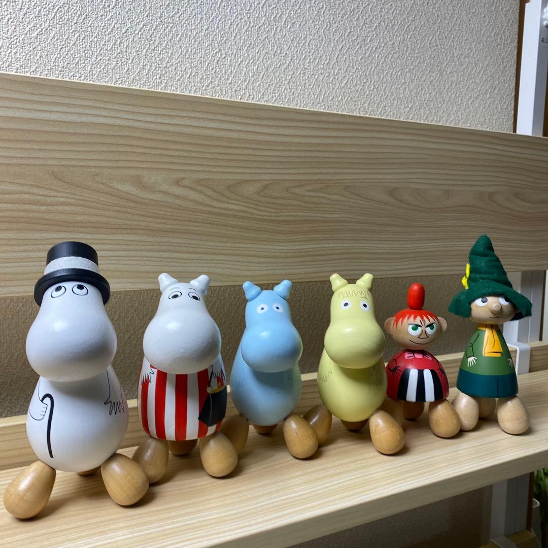 ムーミン　木製置物　つぼ押し　６個セット