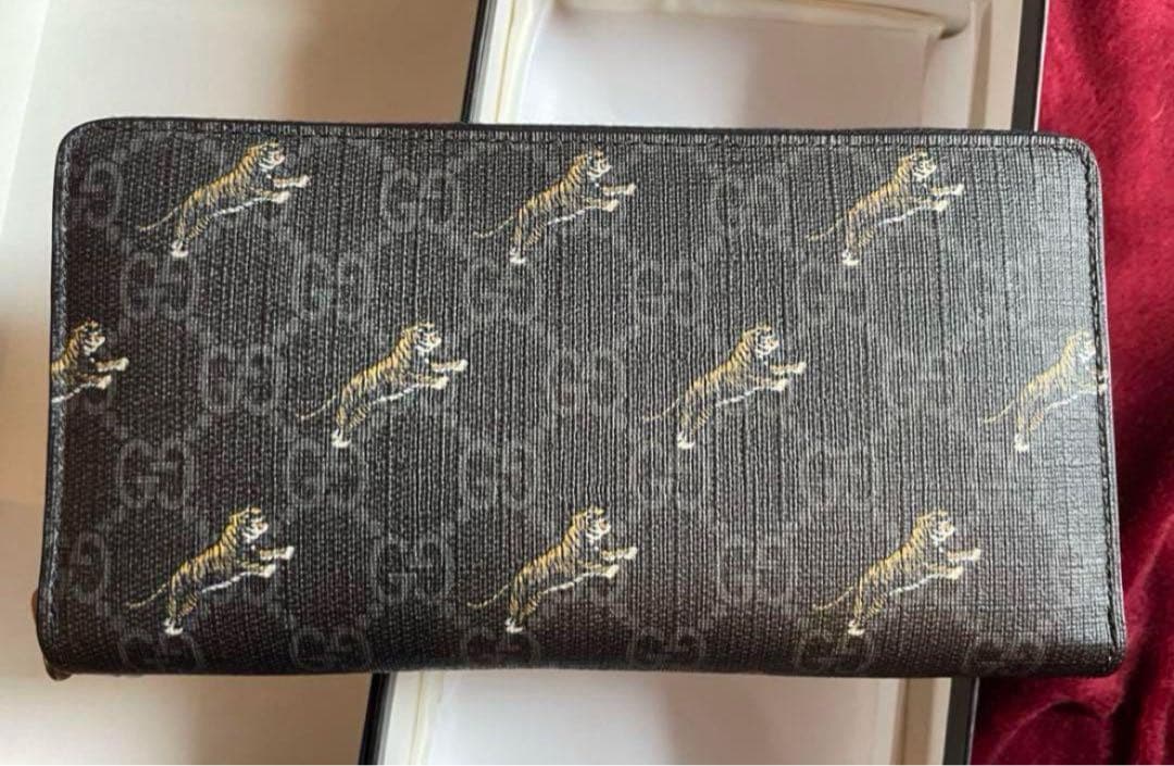 新品未使用 グッチ 長財布 GG スプリーム ラウンドジップ GUCCI