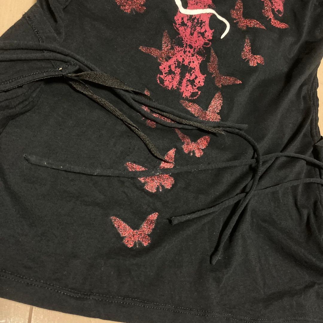 Kmrii サーペント バタフライ ロングスリーブ カットソー ブラック 黒 S