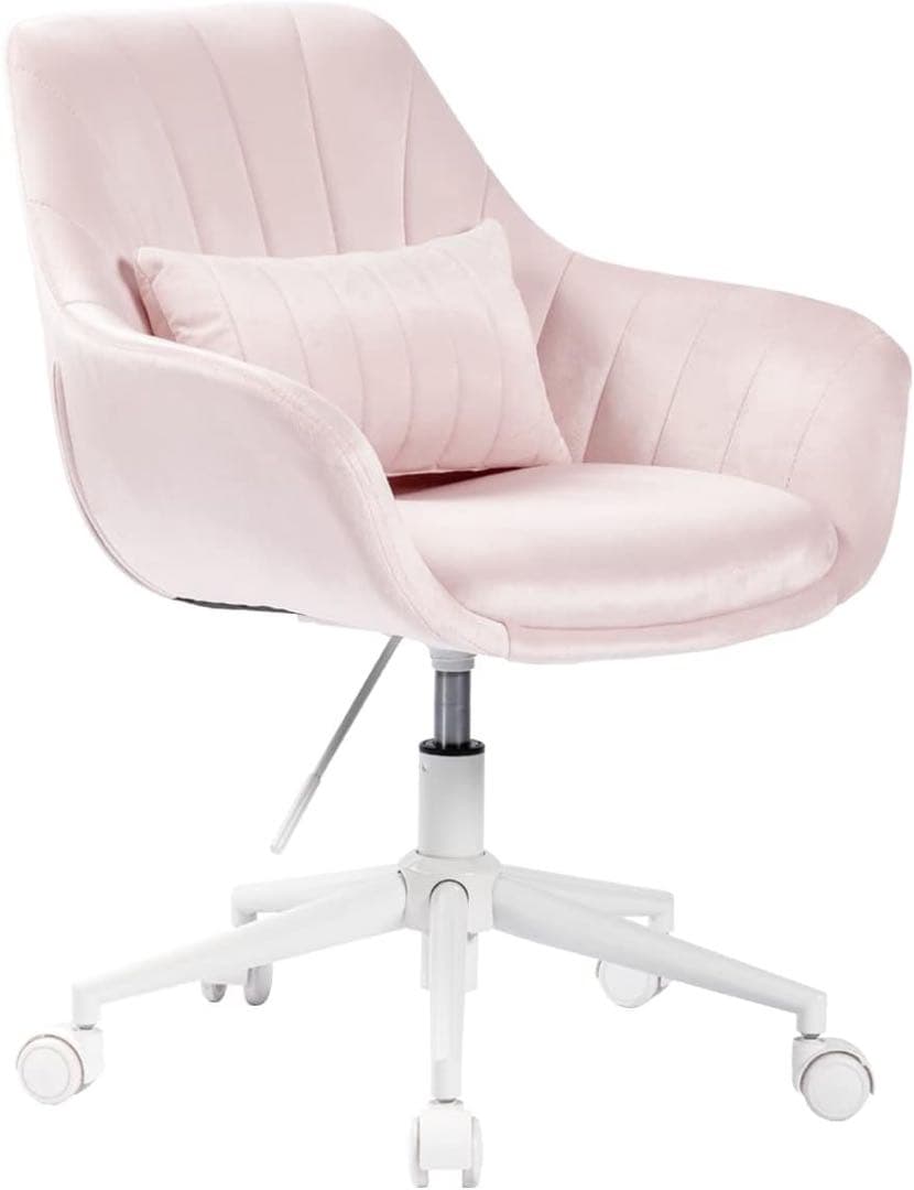 ピンク ASHEL デスクチェア 回転チェア オフィスチェア かわいい