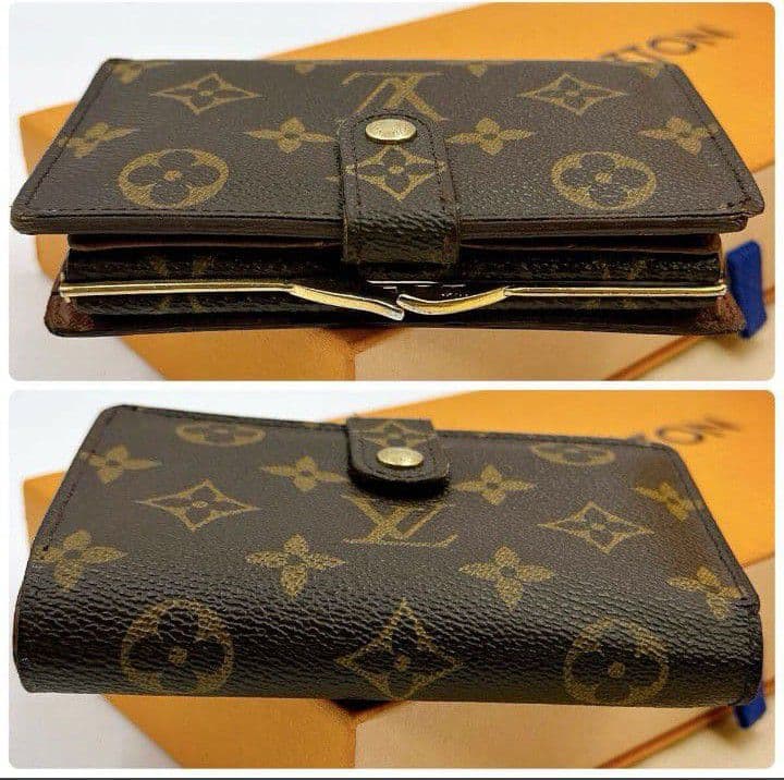 ルイヴィトンモノグラム二つ折り財布ブラウンレディースやや傷や汚れあり送料無料