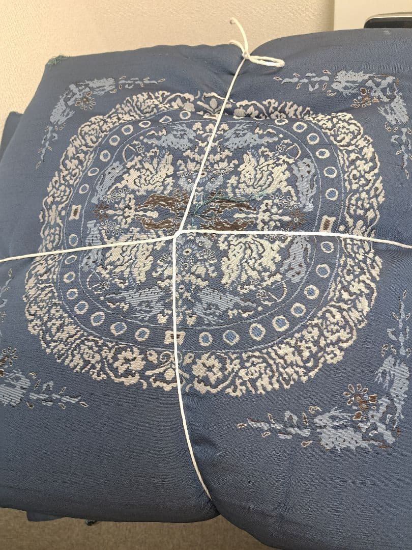 さらにさらに値下げ　ダークブルー座布団　和式　座敷　未使用　9枚