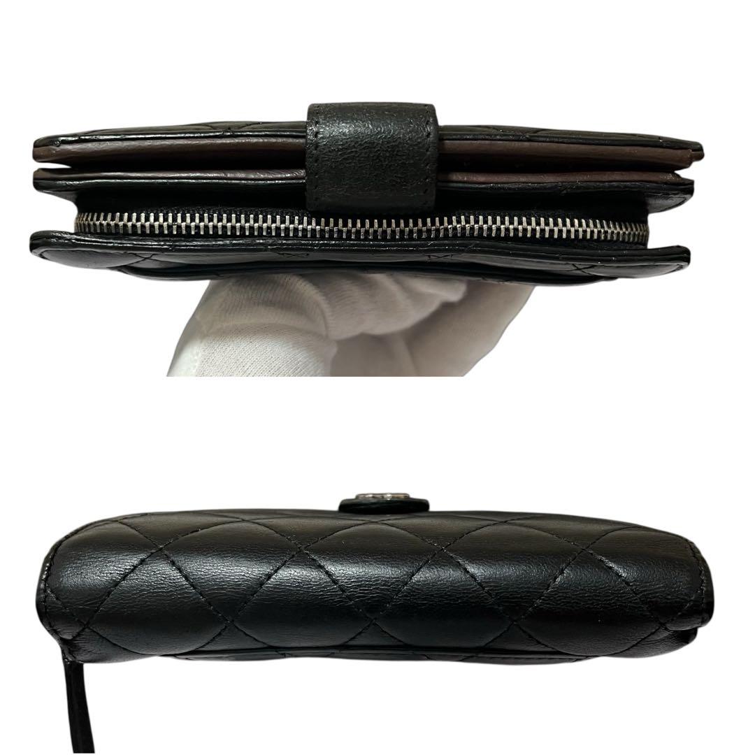 CHANEL シャネル マトラッセ ラウンドジップ ミディアム 二つ折り財布