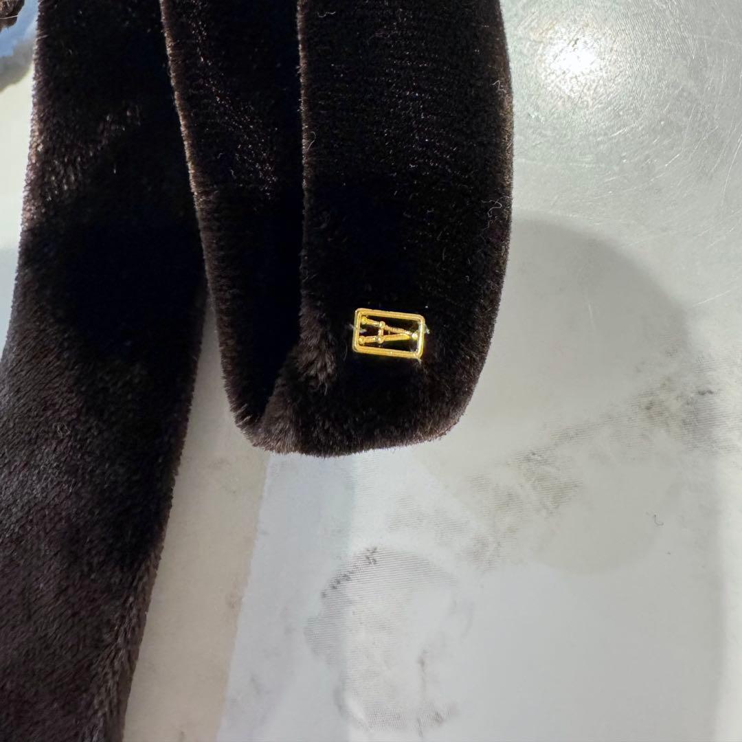 アレクサンドルドゥパリ　ポニー　リボン　ブラウン　シュシュ