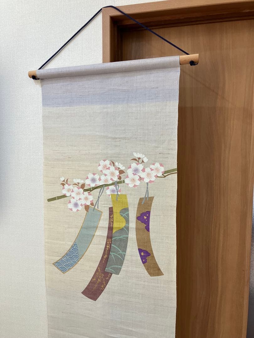 お値下げ　京都くろちく　桜と短冊のタペストリー