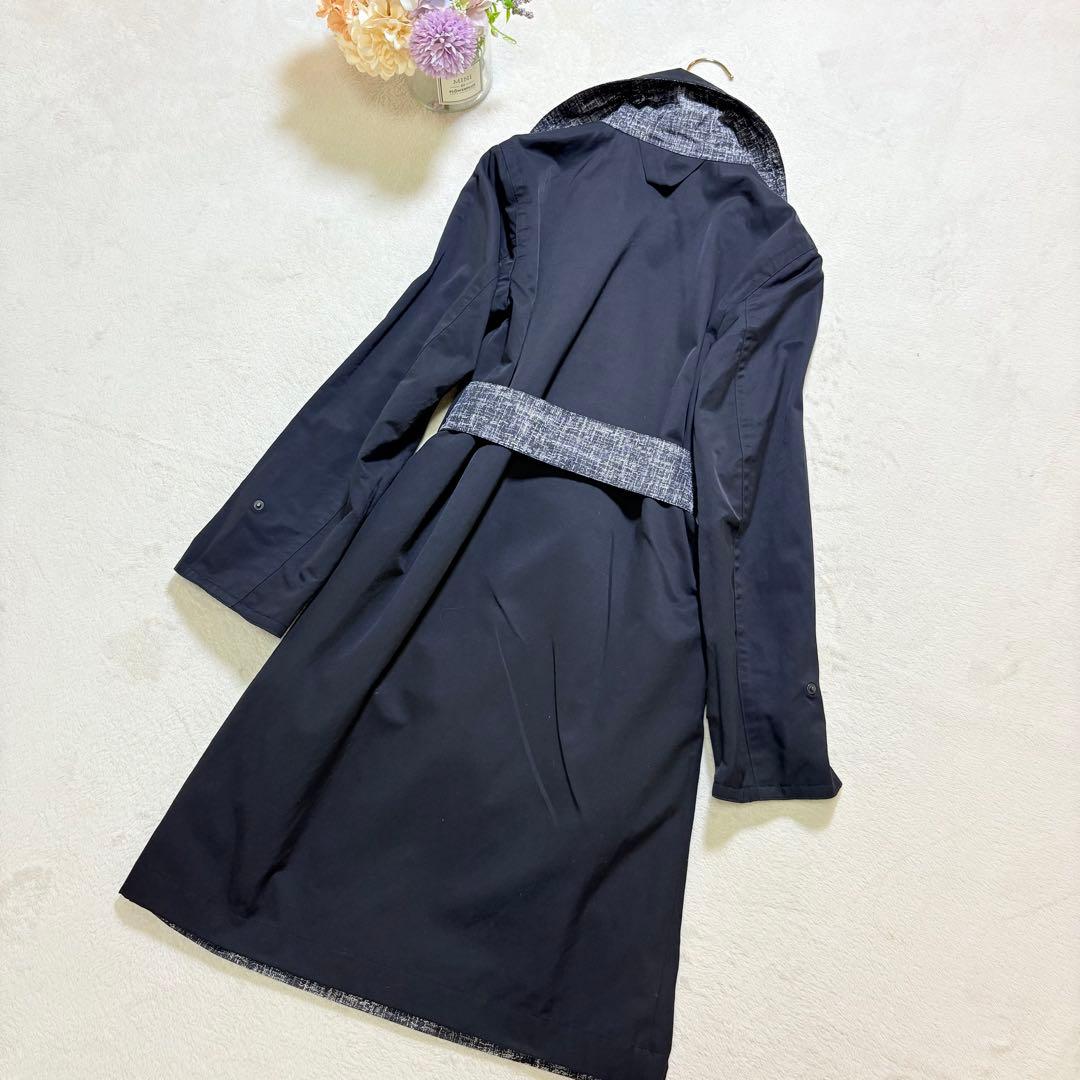 Max Mara RAIN WEAR リバーシブルナイロンコート　黒　36