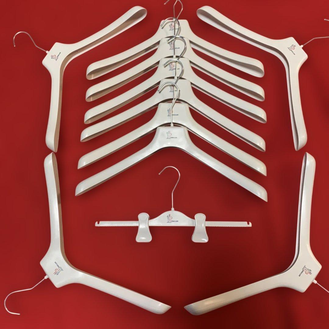 Moncler ホワイトハンガーセット 10本 + パンツハンガー1本