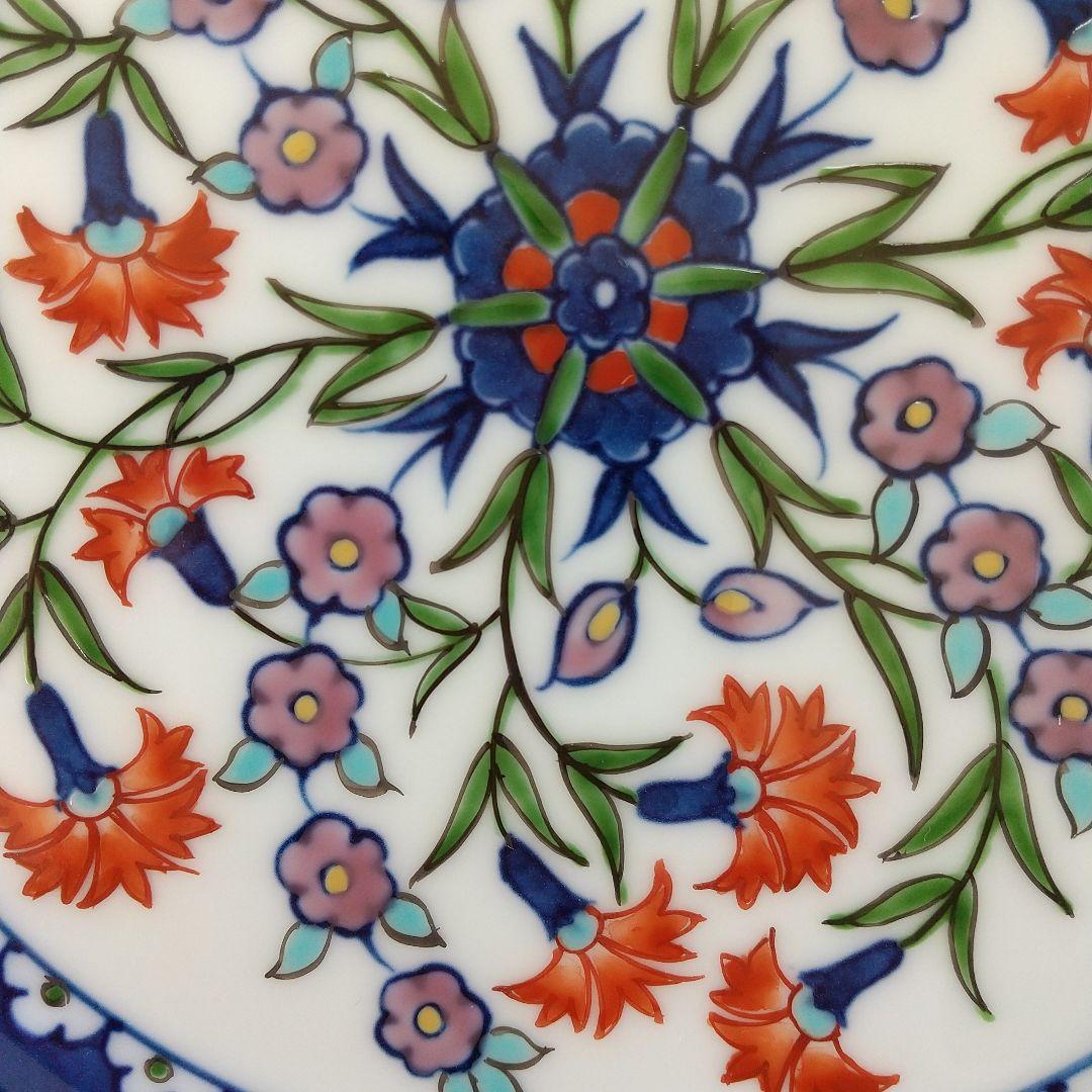 源右衛門窯⭐️染錦クズニク手石竹花文 皿