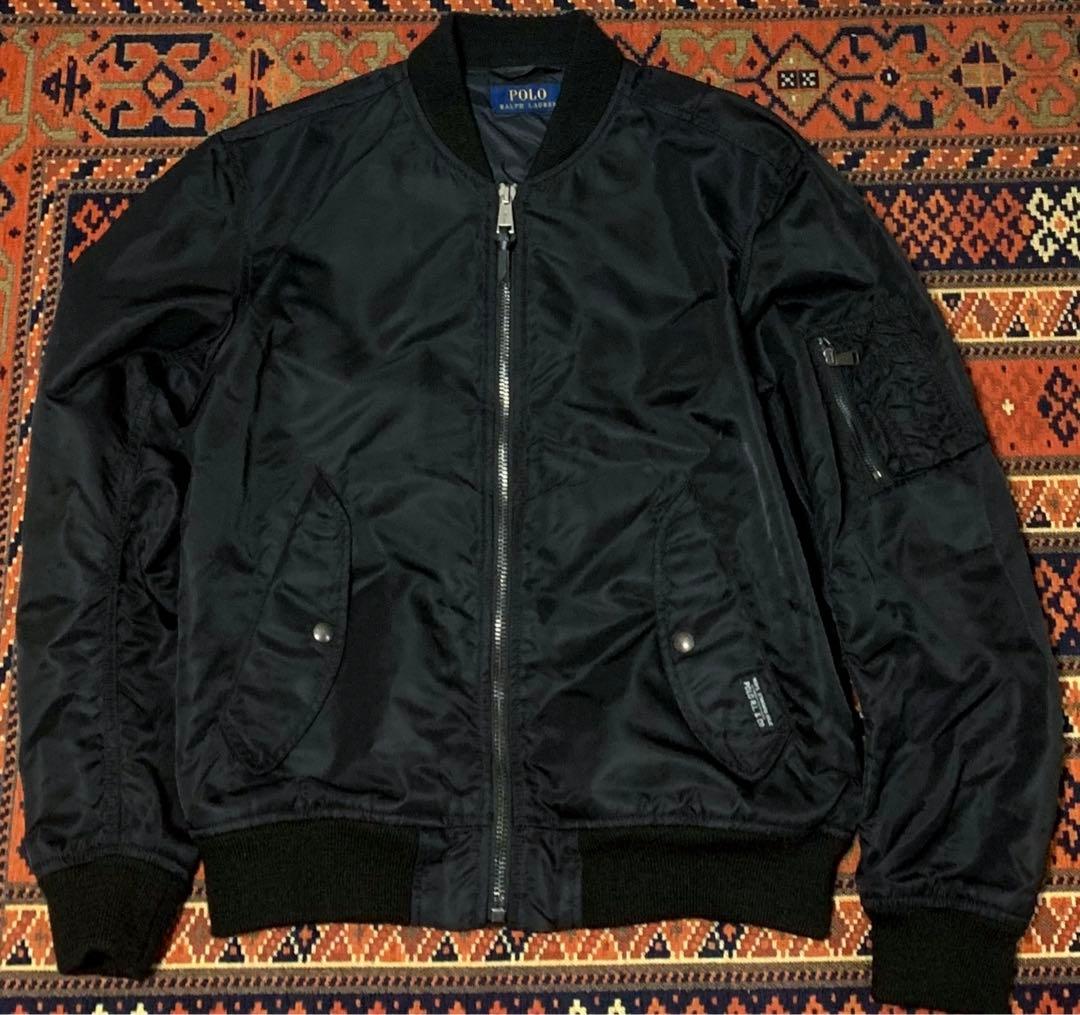 ポロラルフローレンMA-1フライトジャケット ブラック50s 60s y2k