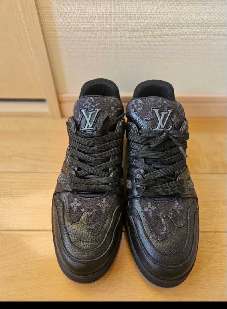 ルイヴィトン スニーカー メンズ LV レザー×デニム モノグラム 26.5cm
