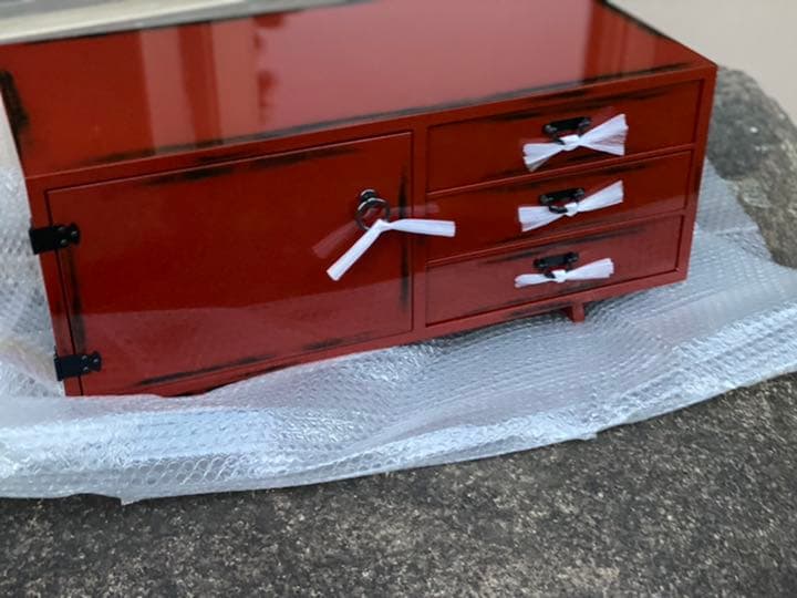 川上漆宝堂　タンス　引き出し　根来塗