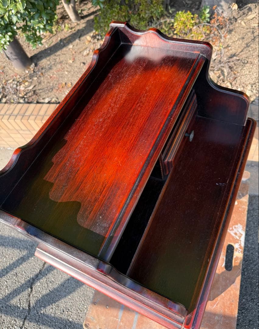 希少 カリモク ライティングデスク ライティングビューロー 家具 レトロ