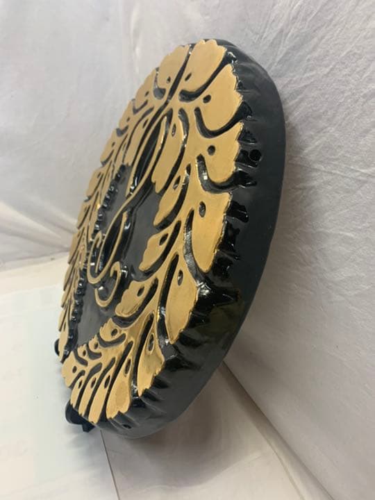 六条藤　金焼物　家紋