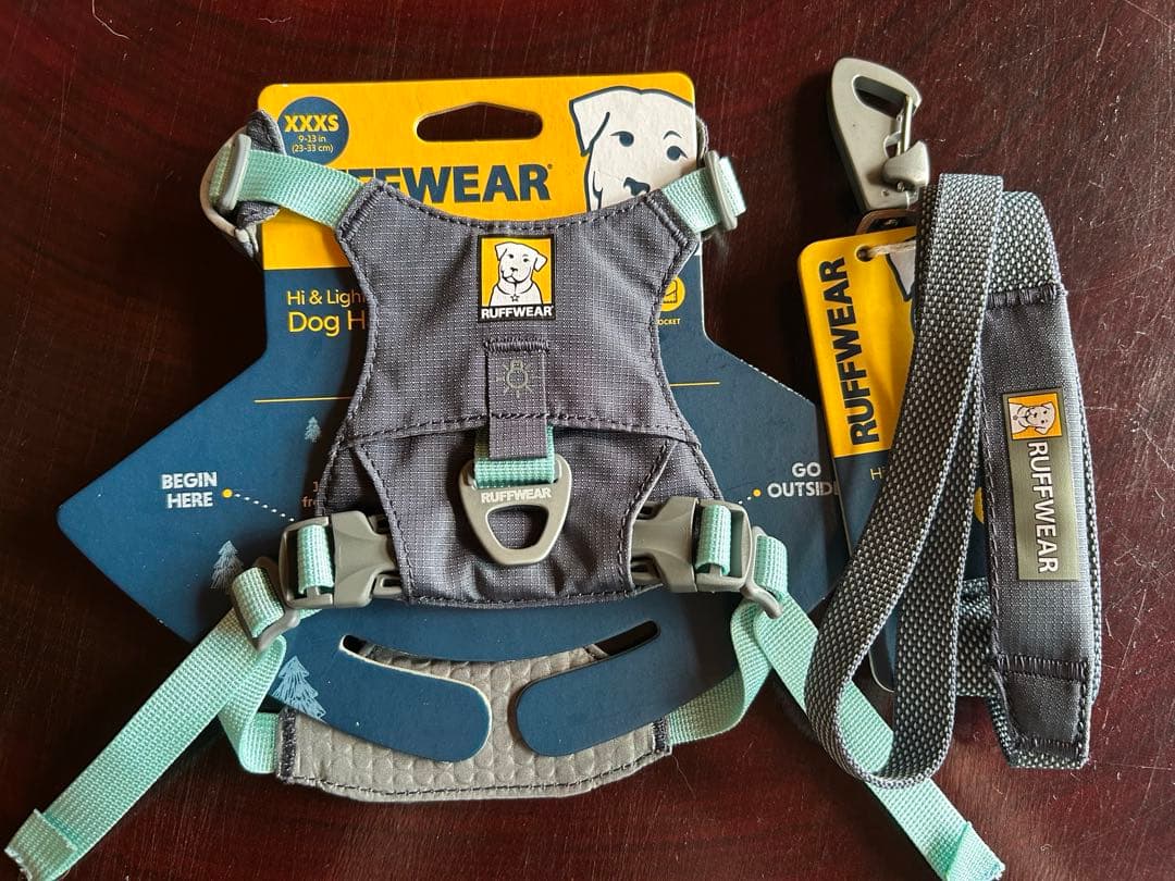 RUFFWEAR ラフウェア ハーネスXXXS & リード　バサルトグレー
