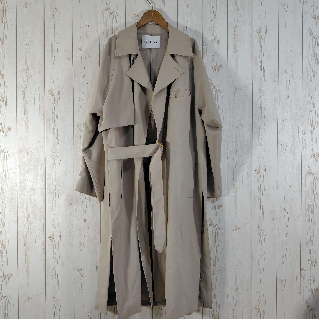 22SS CULLNI タイロッケントレンチコート オーバーサイズ