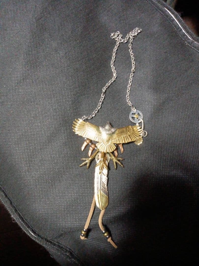 専用超激レアプラチナヘッド大イーグルフェザーネックレス大人の高級ネックレス