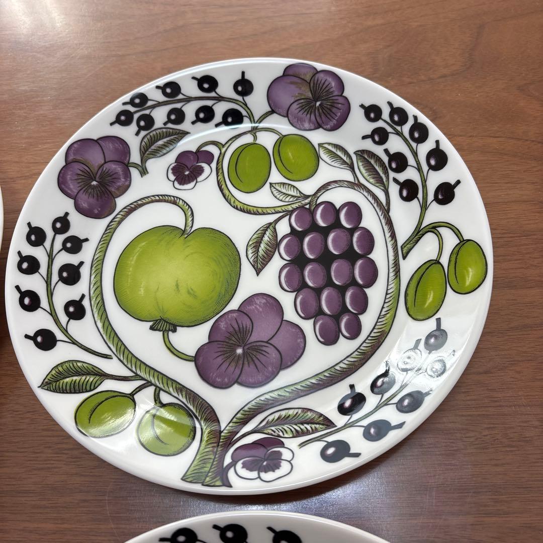 ARABIA アラビア　パラティッシ　パープル　21cm 4枚