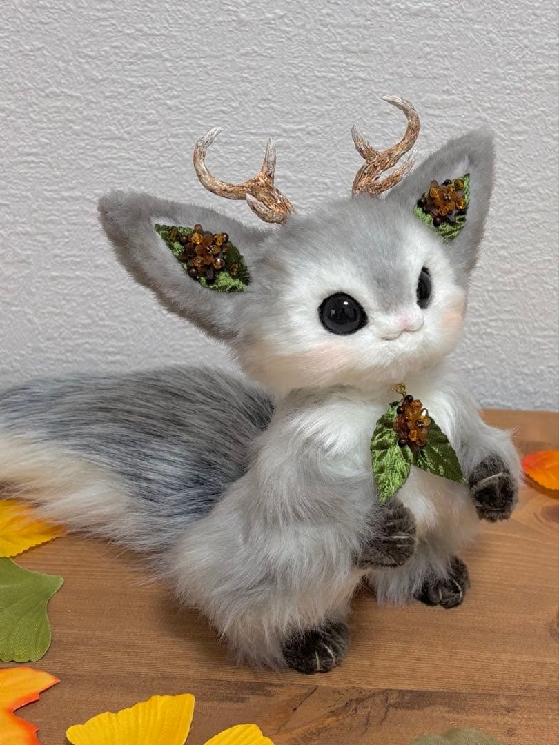 まんまる鹿ちゃん　ハンドメイド　ぬいぐるみ　アートドール
