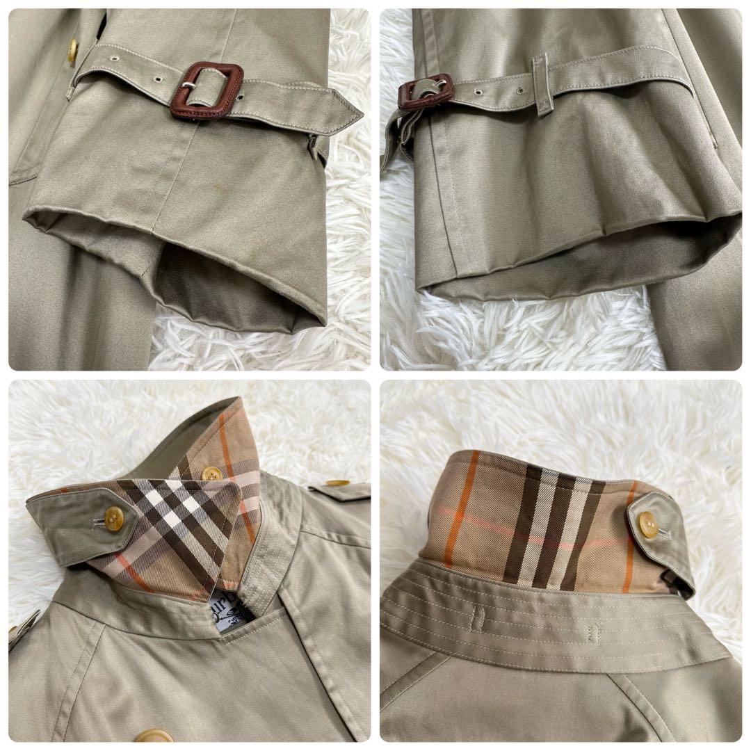 バーバリーズ トレンチコート ノバチェック カーキ系 レディース M