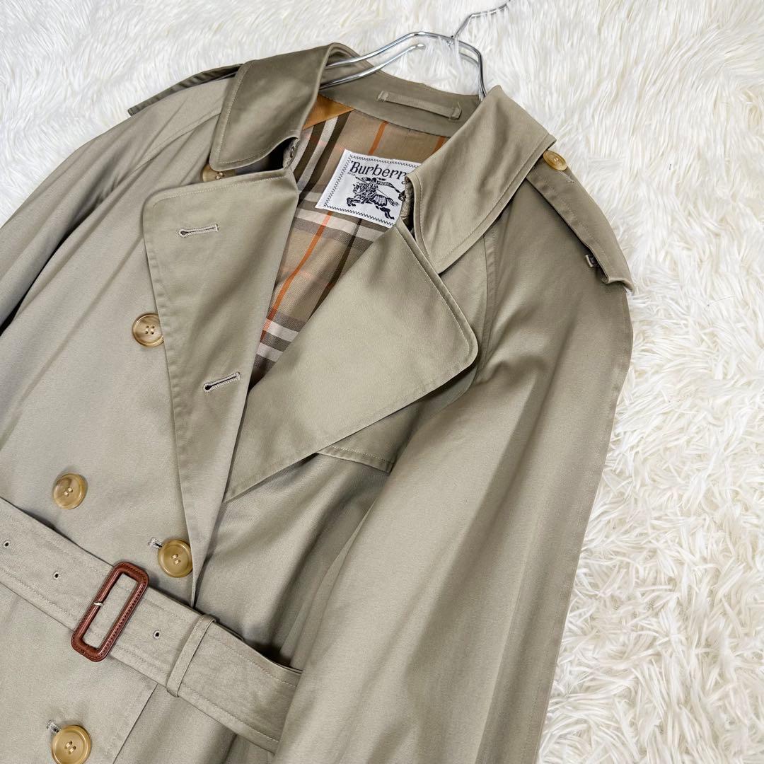 バーバリーズ トレンチコート ノバチェック カーキ系 レディース M