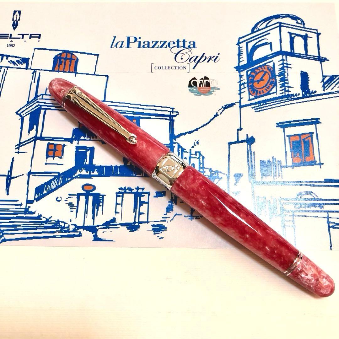 【新品】DELTA デルタ万年筆　ラ・ピアッツェッタ　エージド・ピンク　EF