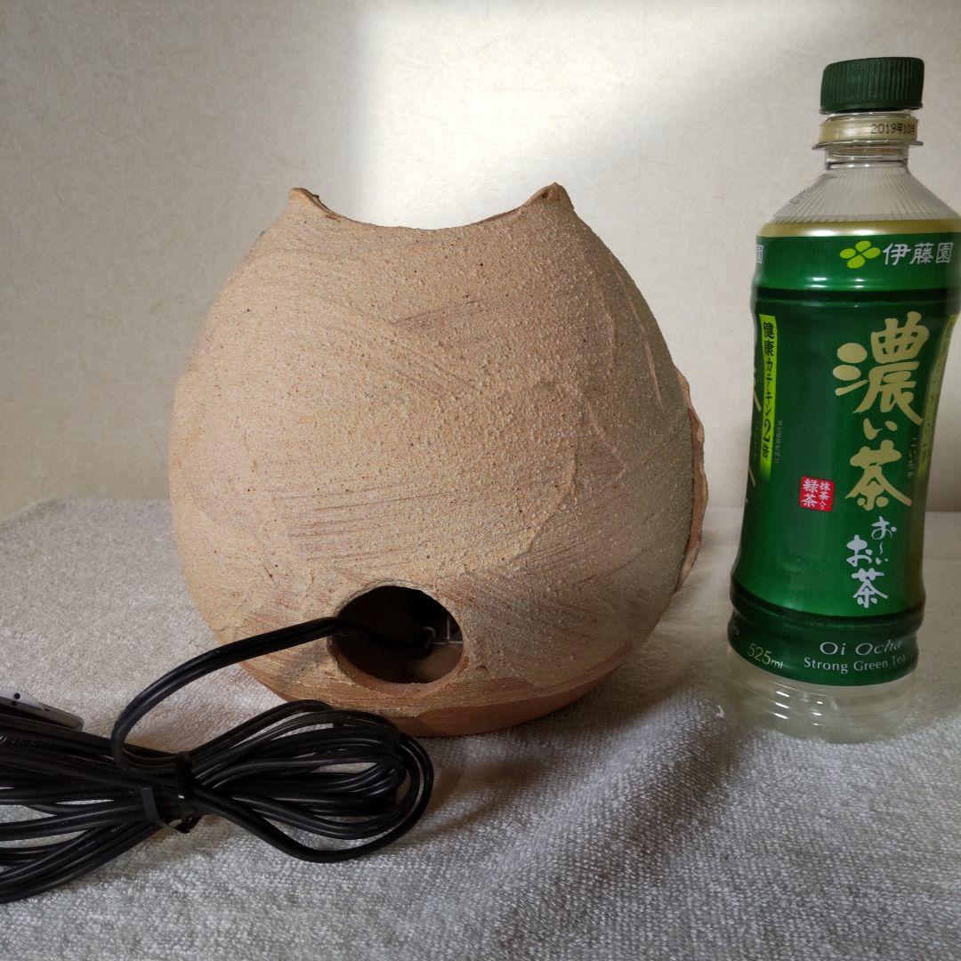 ふくろうのランプ　フクロウ照明　明山陶業　信楽焼