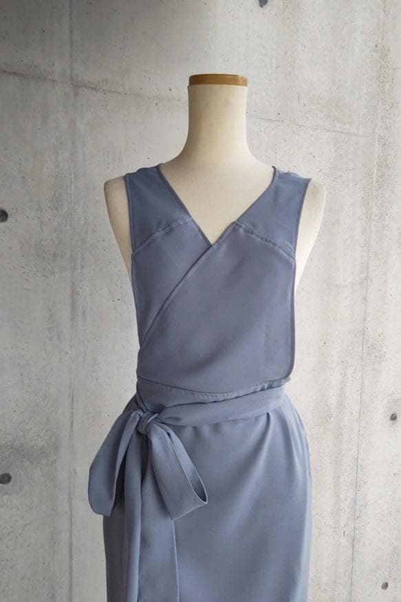 茶道お稽古に最適。羽織ロングエプロン【S-3L/日本製】127100-39