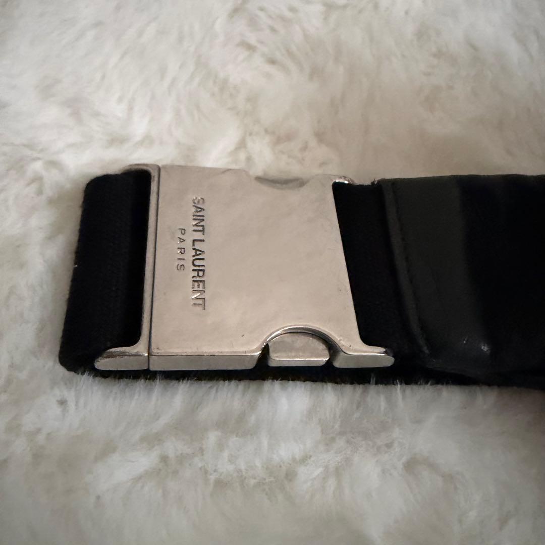 サンローラン　ボディバッグ　ウエストポーチ　レザー　黒