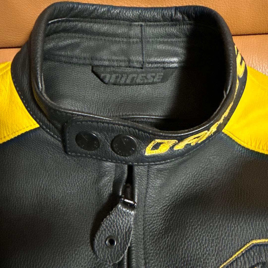 希少☘️Daineseバイク用レザージャケット黒/黄❣️最終価格❣️ サイズ48
