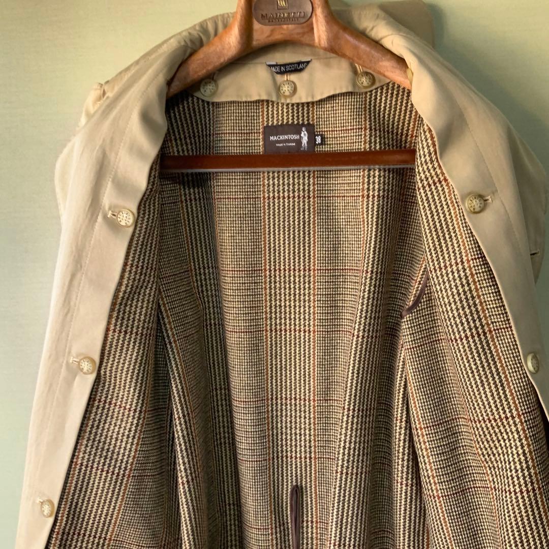 美品 Mackintosh マッキントッシュ ベルテッドコート 38カーキ英国製