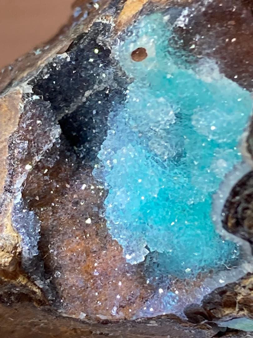 ジェムシリカ　母岩付き　クリソコラ　ドゥルージー　シリシファイド　原石　鉱物