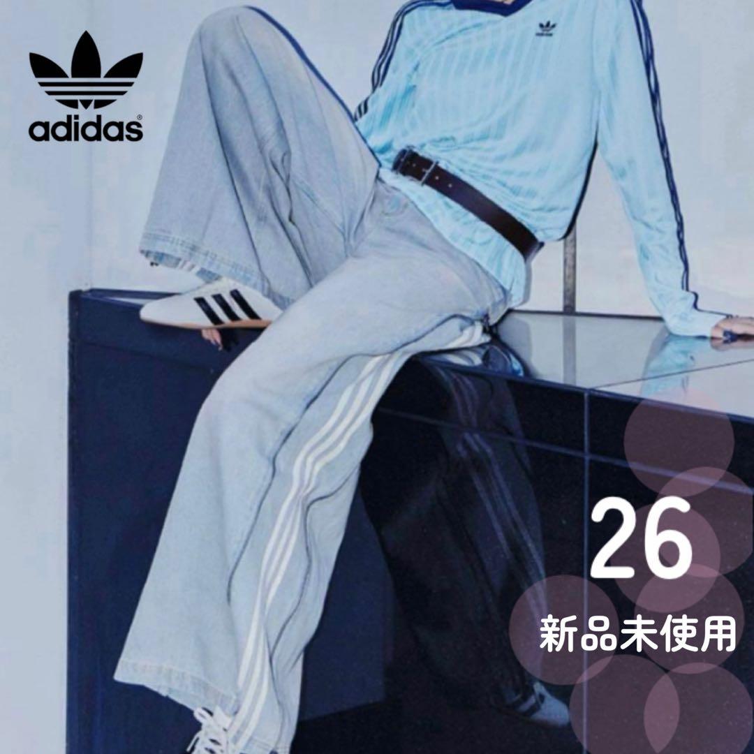 新品未使用☆adidas アディダス デニムジップパンツ 26ジーンズ