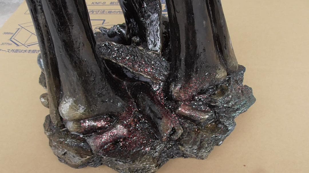 スカル ドクロ 頭蓋骨 アート オブジェ 展示品 灰皿 王冠 75センチ