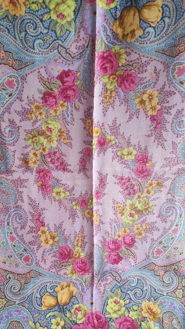 【新品未使用】エトロ　162×63 ウールシルク混合 ロングストール