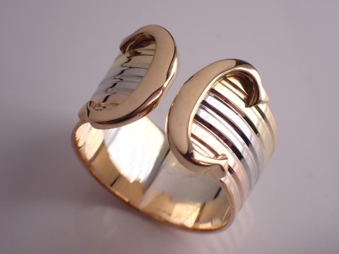 Cartier　カルティエ　C2リング　指輪　750WG/PG YG 52号