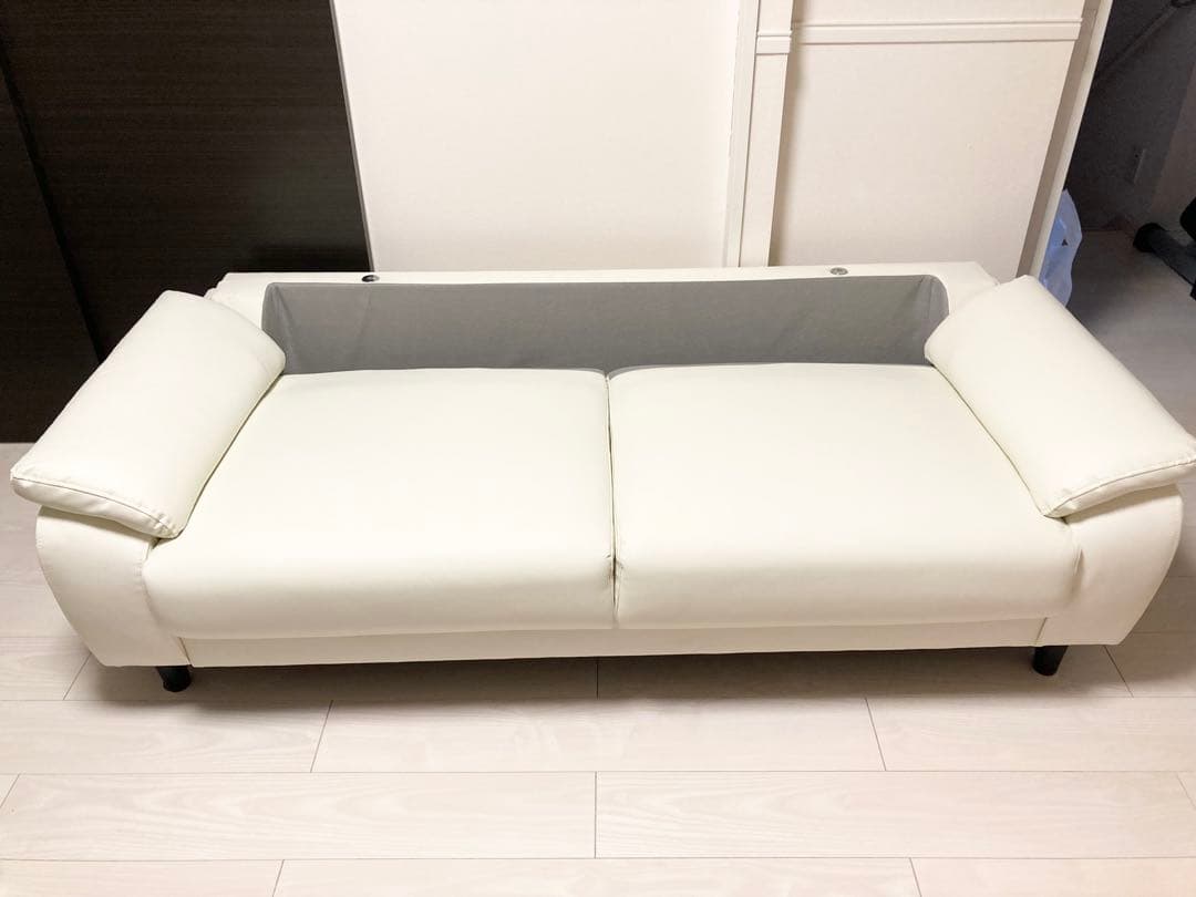 ニトリ ホワイト 2人掛けソファ MK02KD NシールドⅣ