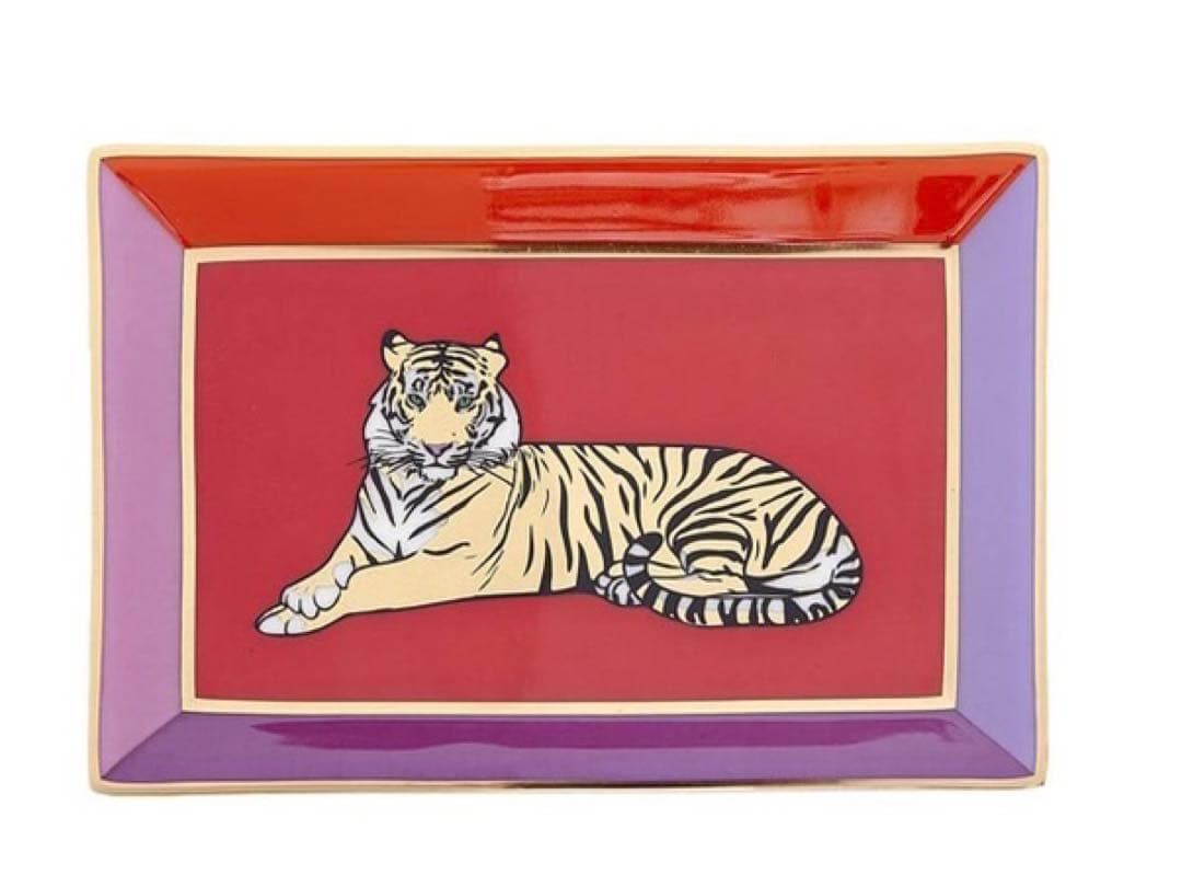 ヒョウと虎のセット　ジョナサン アドラー　現地調達 トレイ