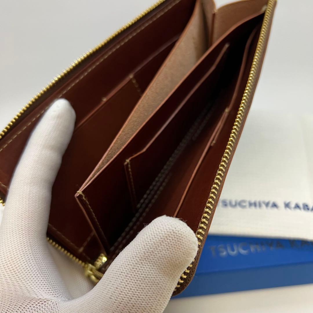 美品 土屋鞄 ディアリオ ロングLファスナー 長財布