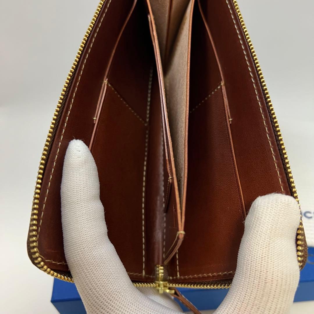 美品 土屋鞄 ディアリオ ロングLファスナー 長財布