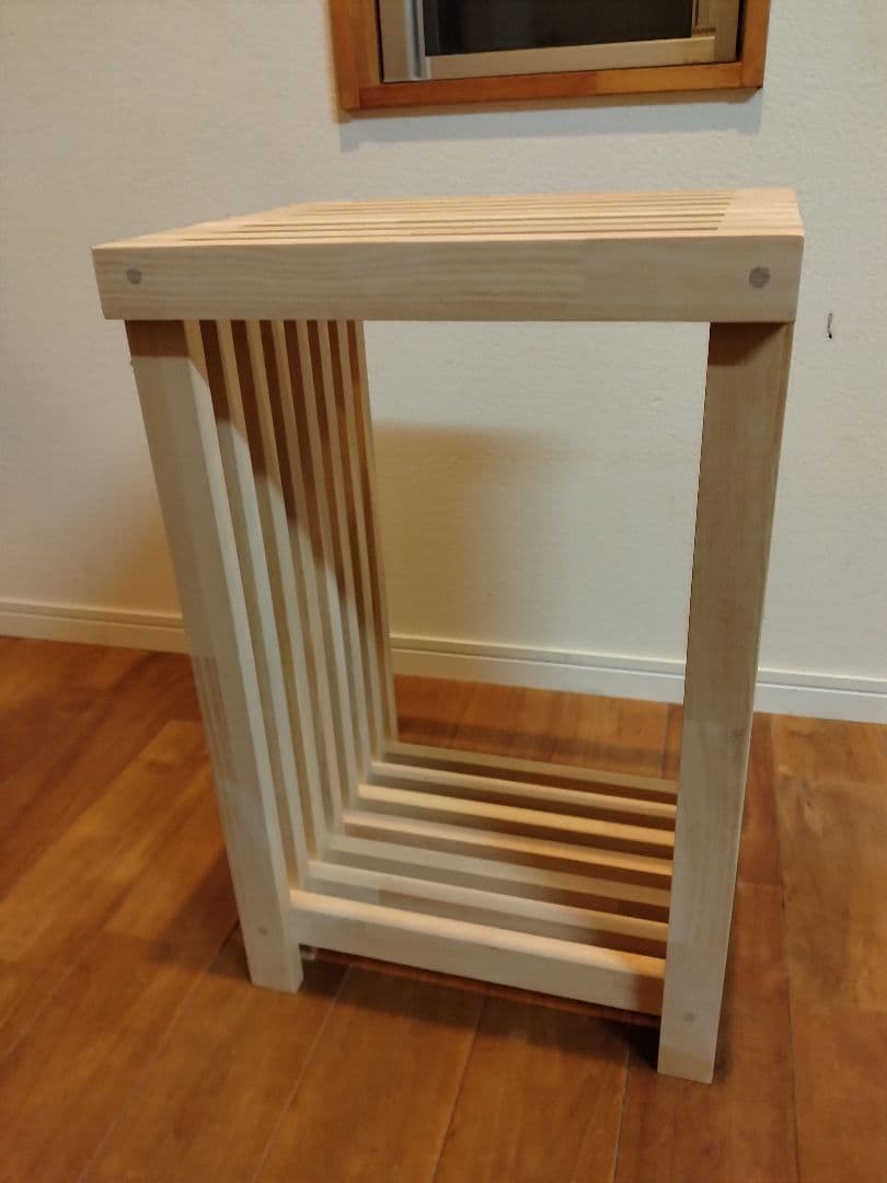 木製　ハンドメイド　オーダー　格子型　水槽台　アクアラック　棚　シェルフ