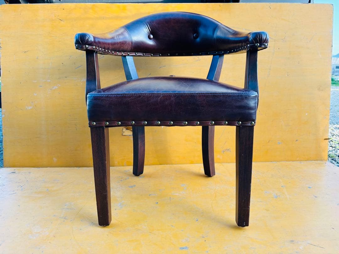 J53★HALO★ハロ ナポレオン ダイニングチェア 本革 英国アンティーク