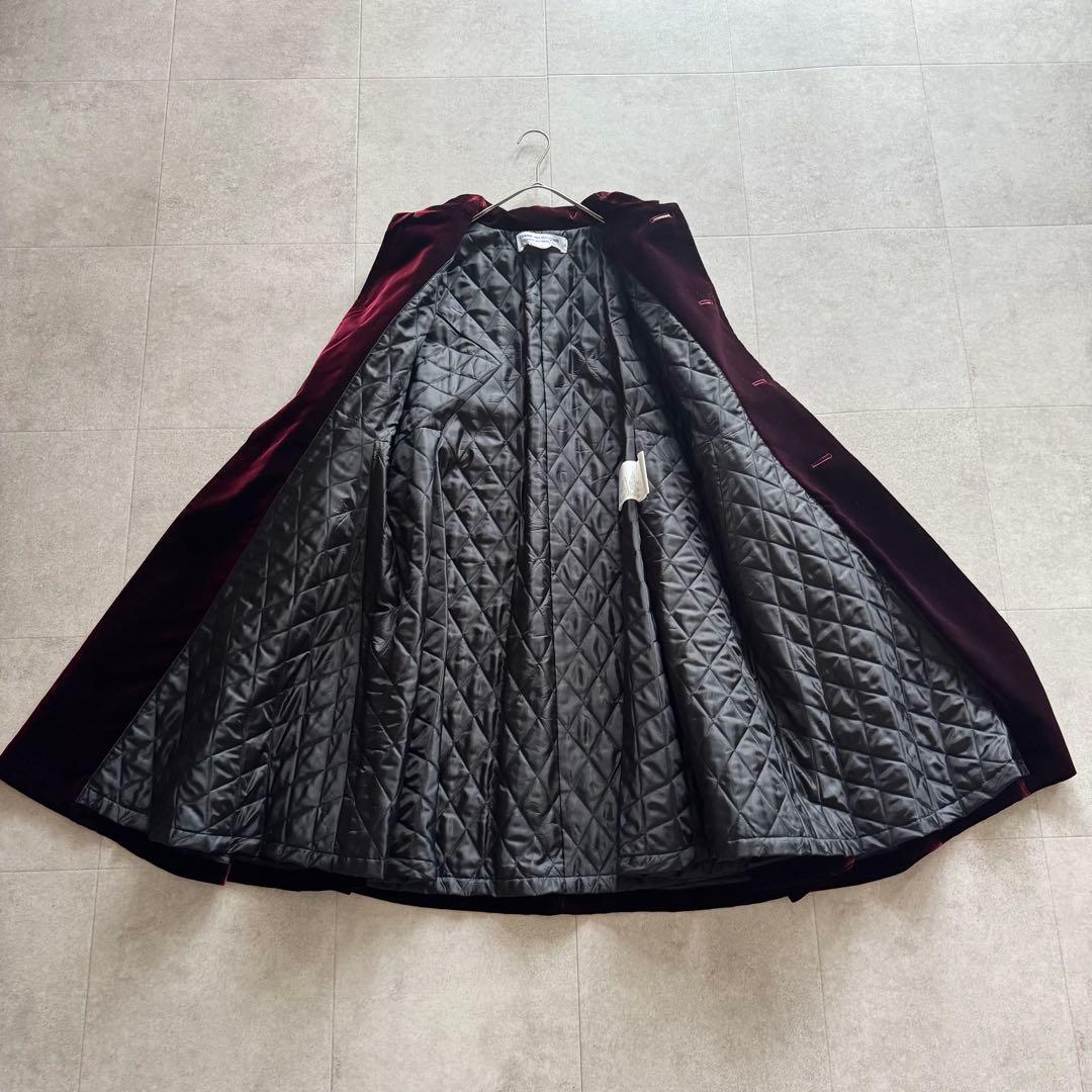 極美品　コムデギャルソン　AD2006　ロングコート　ベロア　 ボルドー　SS