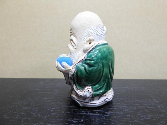 三浦竹泉　寿星香合　共箱　MA１５９