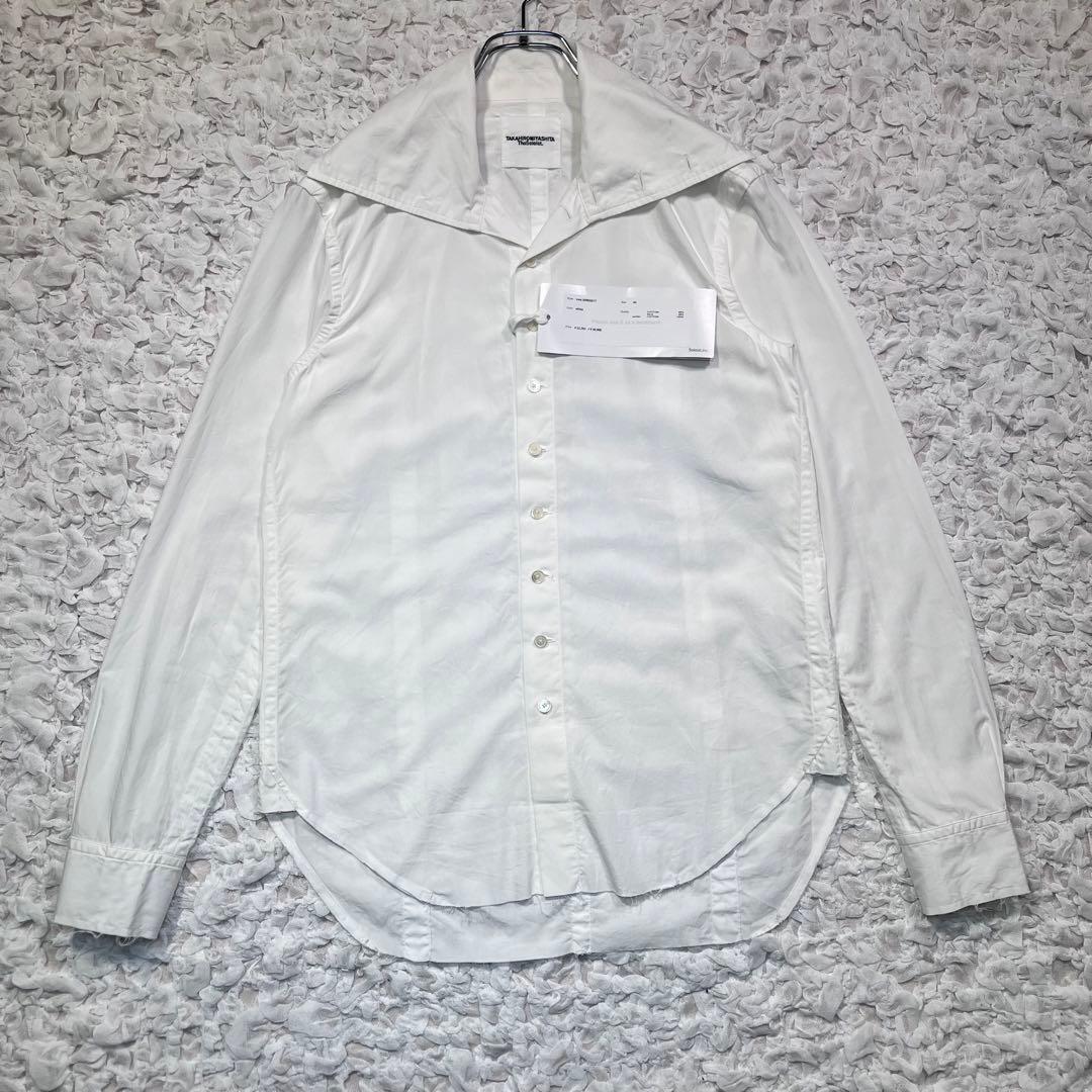 『タグ付き』　タカヒロミヤシタザソロイスト 白シャツ　ハイネック　白　【S】