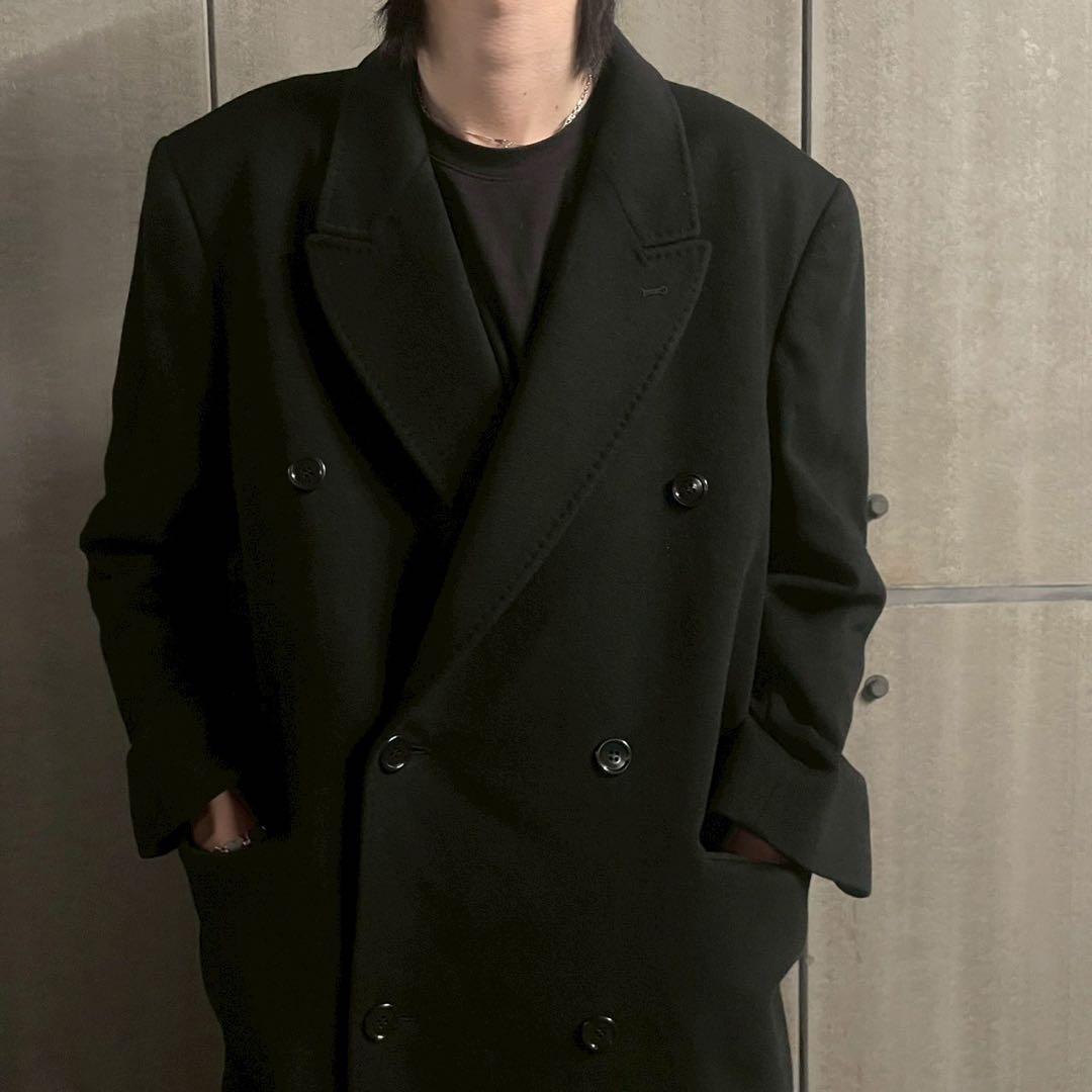 高級 90's カシミヤ100% ロング チェスターコート モード アーカイブ