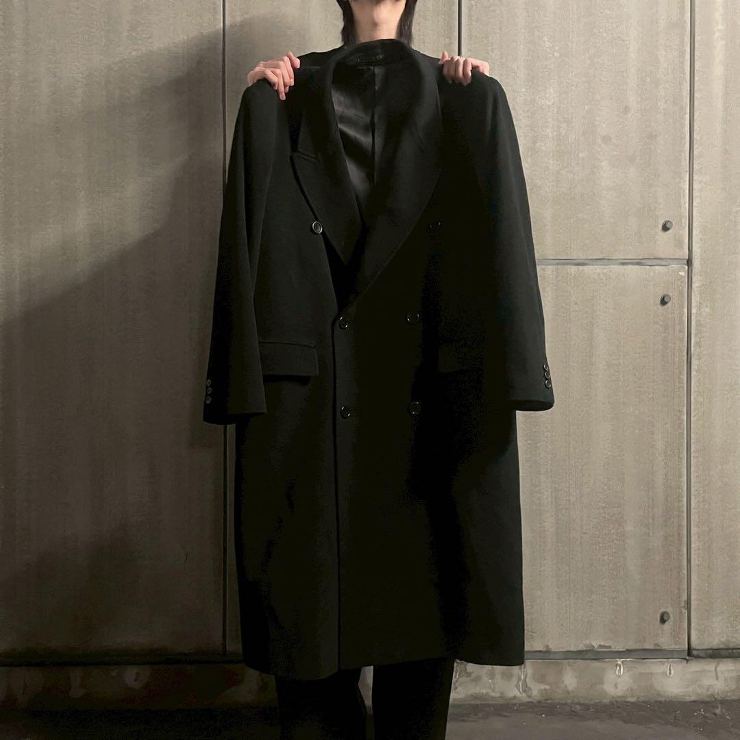 高級 90's カシミヤ100% ロング チェスターコート モード アーカイブ