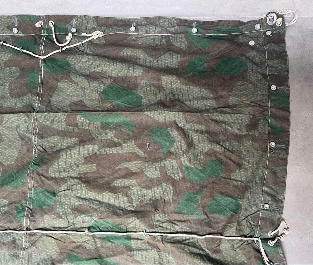 1940年製 スイス軍幕 スプリンターカモ ツェルトバーン ミリタリー テント